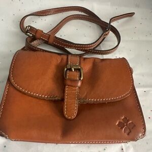 PATRICIA NASH Beautiful Leather Cross Body Bag Brown 7.5x5x2